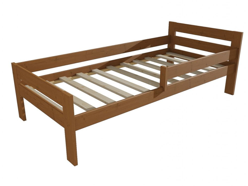 eoshop Detská posteľ M 009 NEW* so zábranou (Rozmer: 70 x 160 cm, Farba dreva: morenie dub)